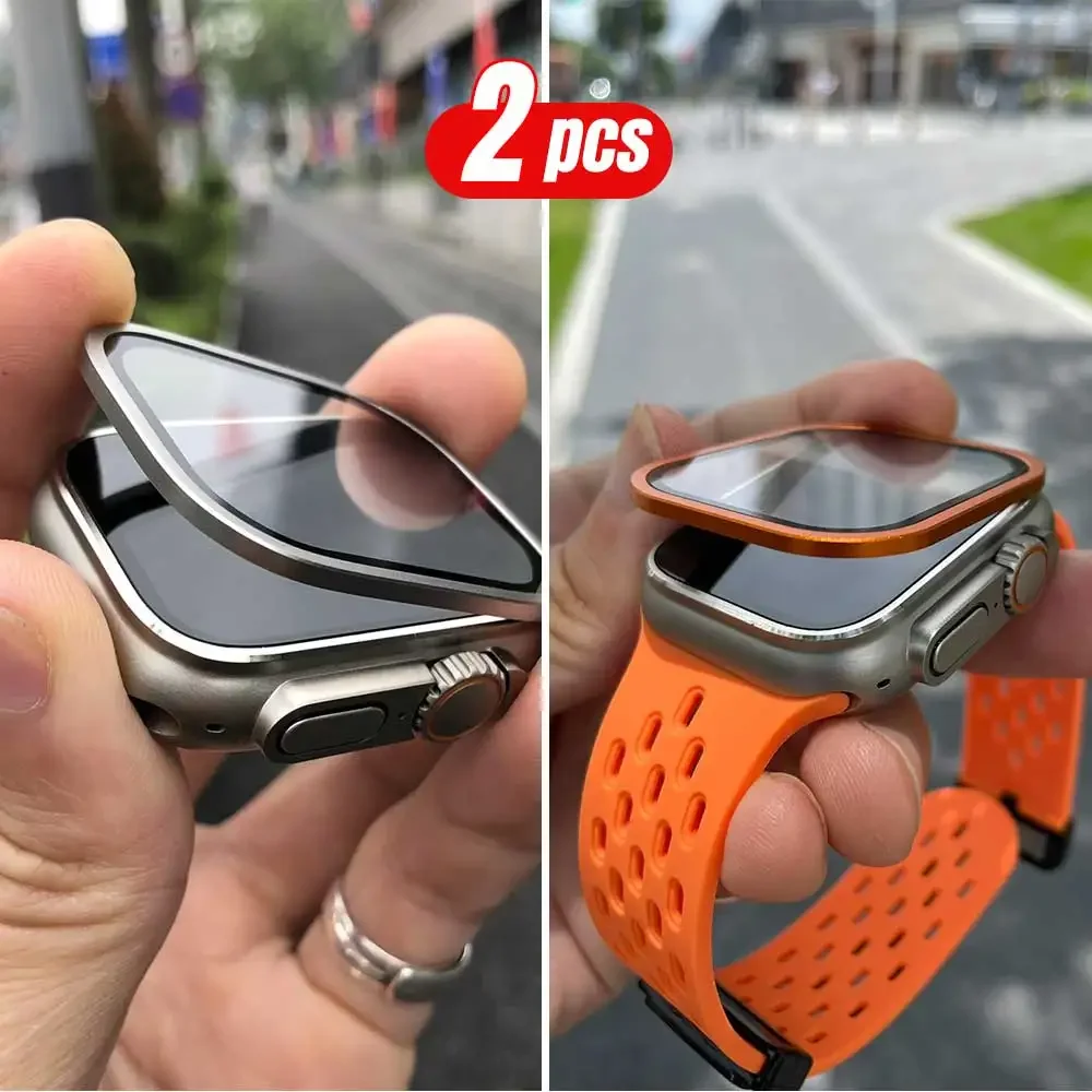 2PCS Titanium Metal Frame for  - Smartwatch Watch Accessories For Women ulasan dan harga