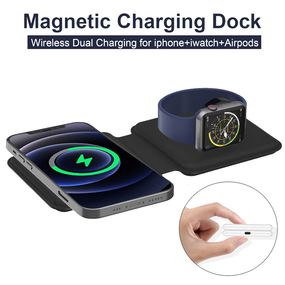 2IN1 Magnetic Wireless Charger - Smartwatch X12 ulasan dan harga