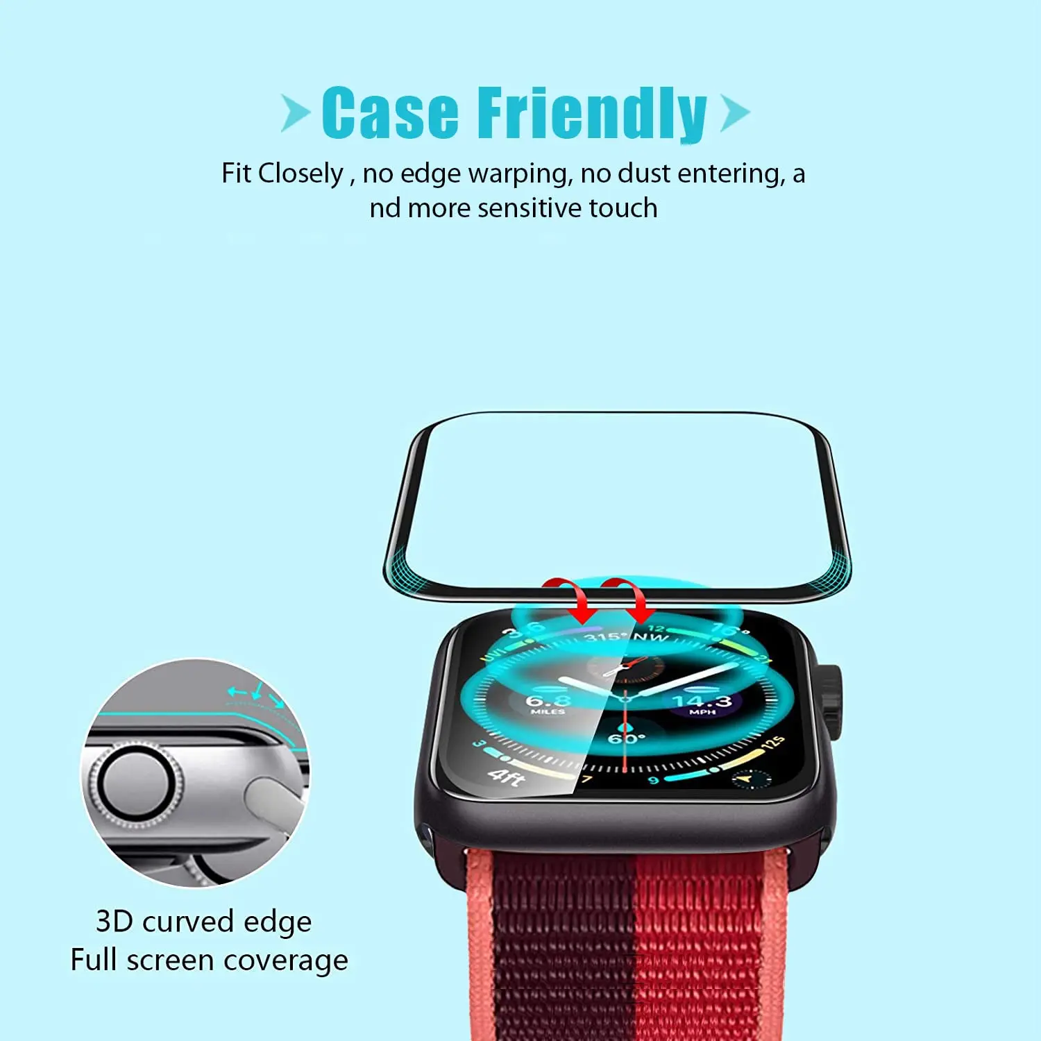 Screen Protector 3D Tempered F - Smartwatch Icon ulasan dan harga