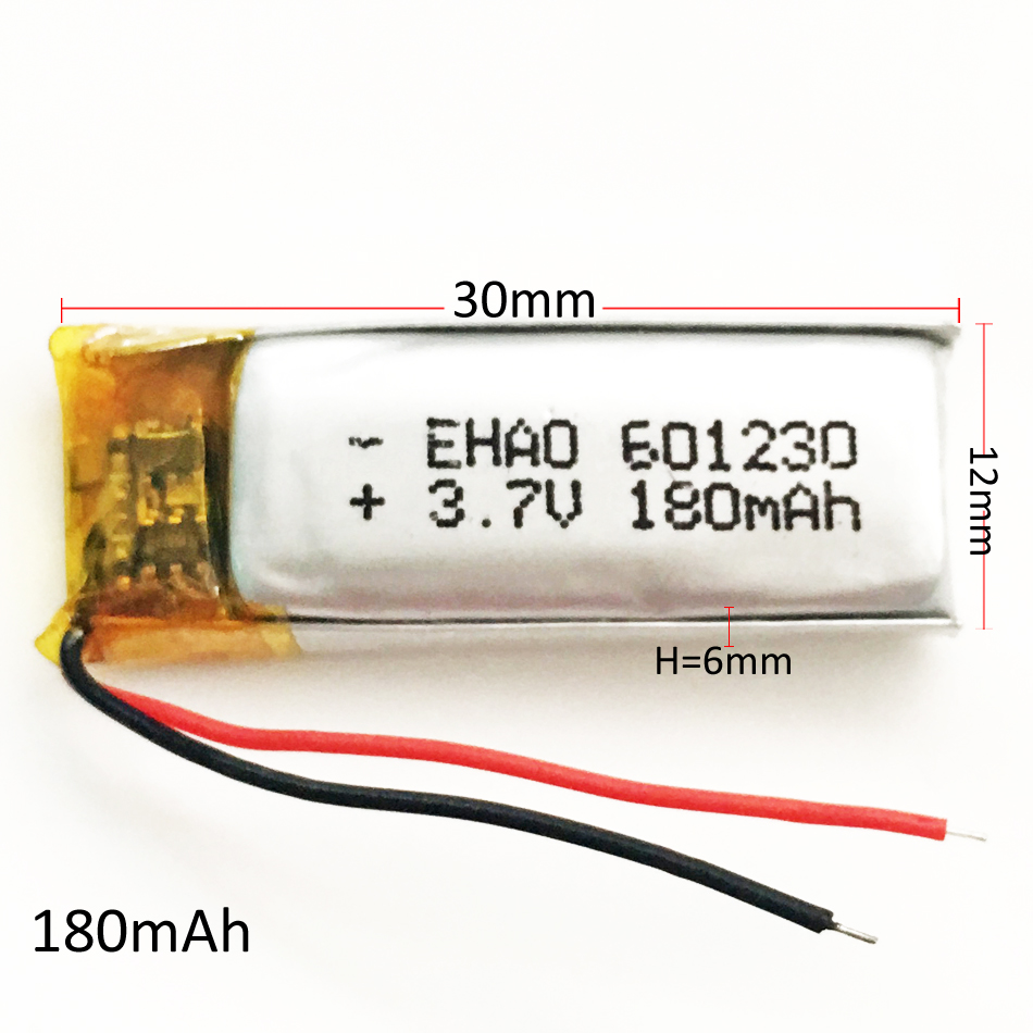 601230 3.7V 180mAh Rechargeabl - Smartwatch Headset ulasan dan harga