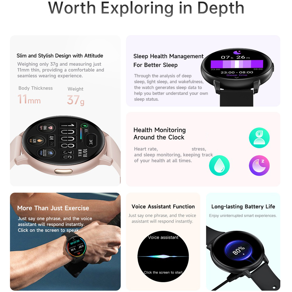BT Call Smart Watch Women Spor - Smartwatch Custom ulasan dan harga