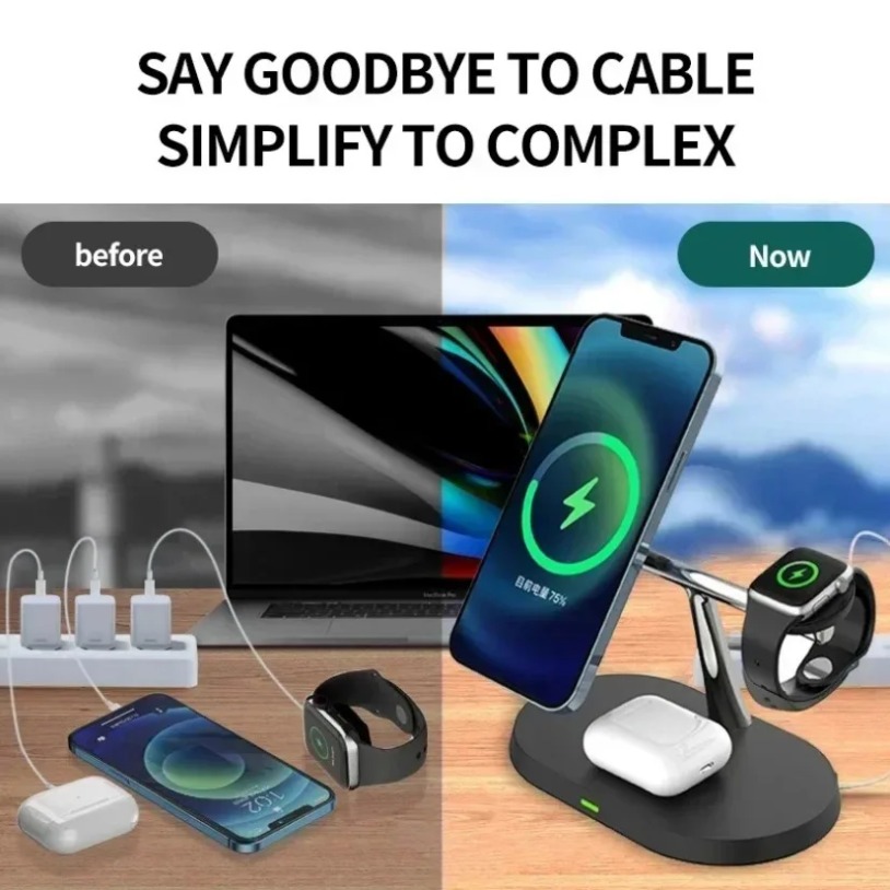 3 In 1 Opansten Magnetic Wirel - Watch Charger Cable ulasan dan harga
