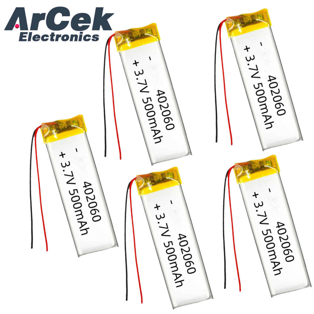5PCS 3.7V 500mAh 402060 Lipo P - Smartwatch Headset ulasan dan harga