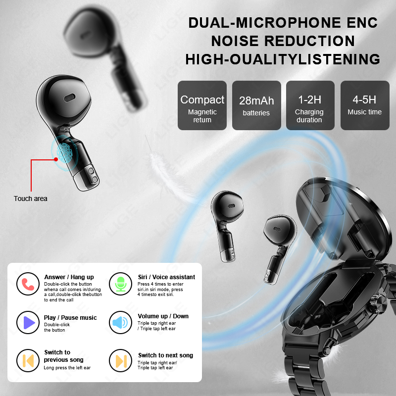 New Men's 2 In 1 Headset Smart - Smartwatch Headset ulasan dan harga