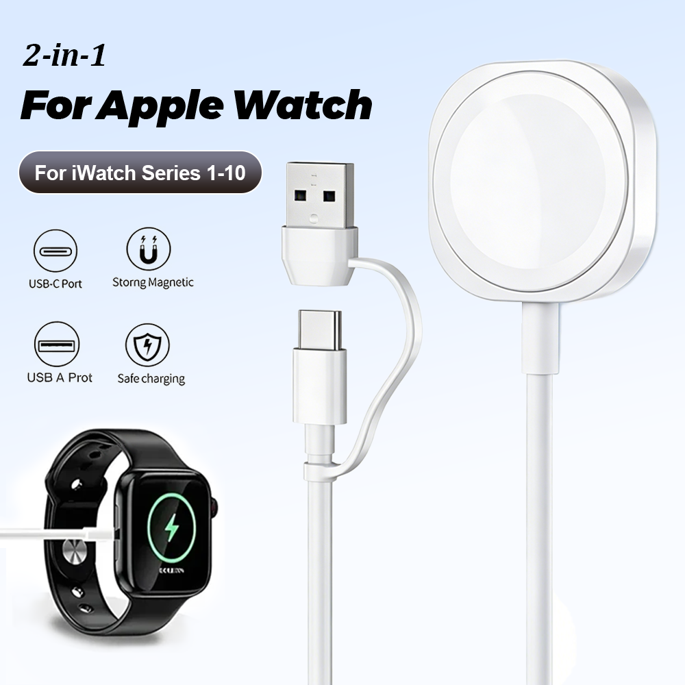 2 in 1 Magnetic Wireless USB A - Watch Charger Cable ulasan dan harga