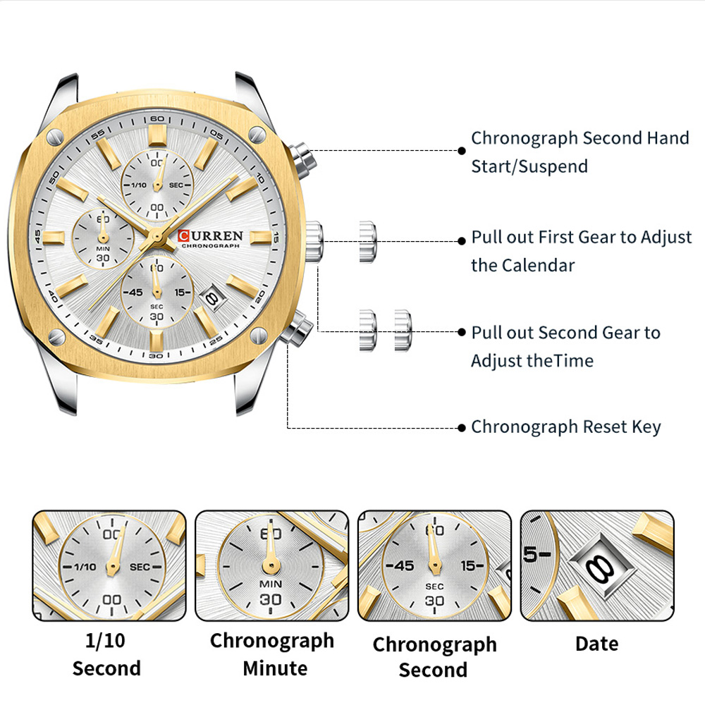 CURREN Modern Men's 42mm Sport - Accessories With Watch ulasan dan harga