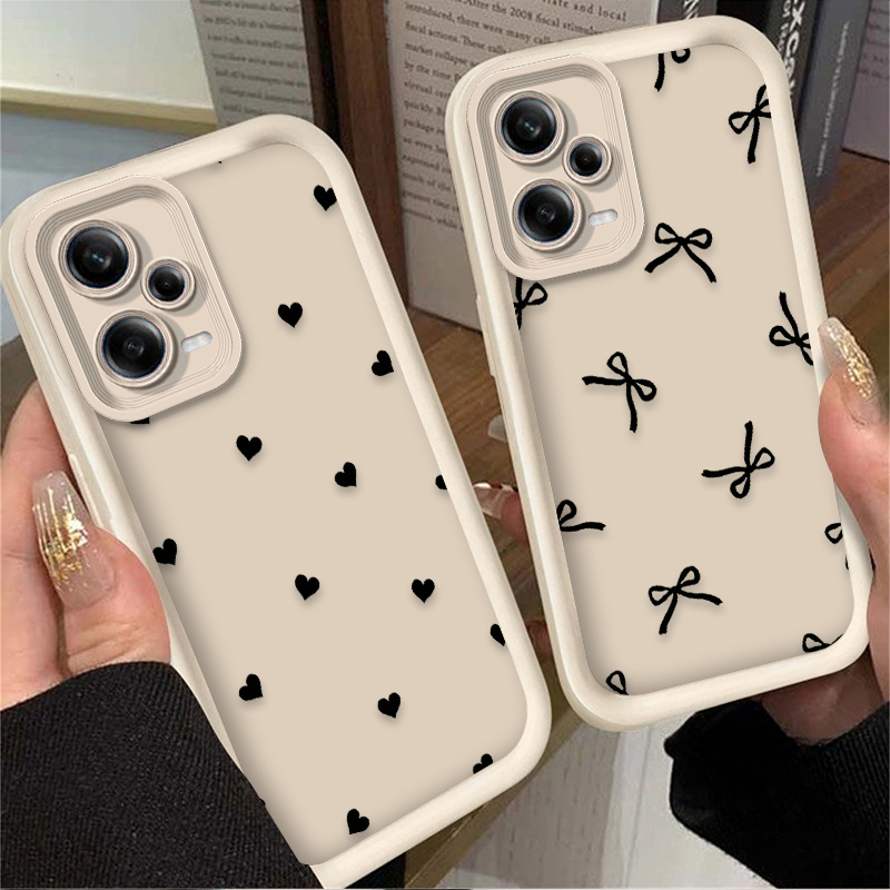 Black Love Heart Bowknot Phone - Xiaomi Redmi Note 14 ulasan dan harga