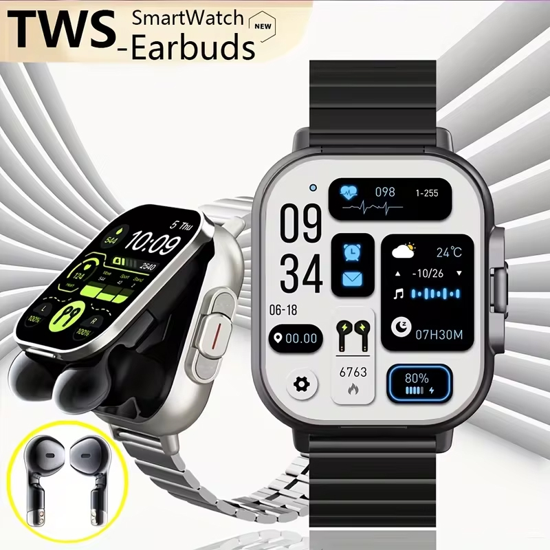 NFC Smart Watch TWS 2-in-1 Hea - Smartwatch Headset ulasan dan harga