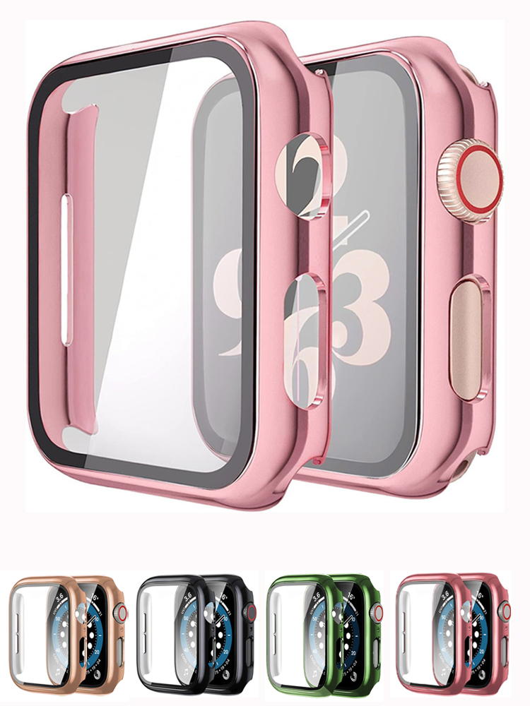 Glass+case For Apple Watch ban - Smartwatch Watch Accessories For Women ulasan dan harga