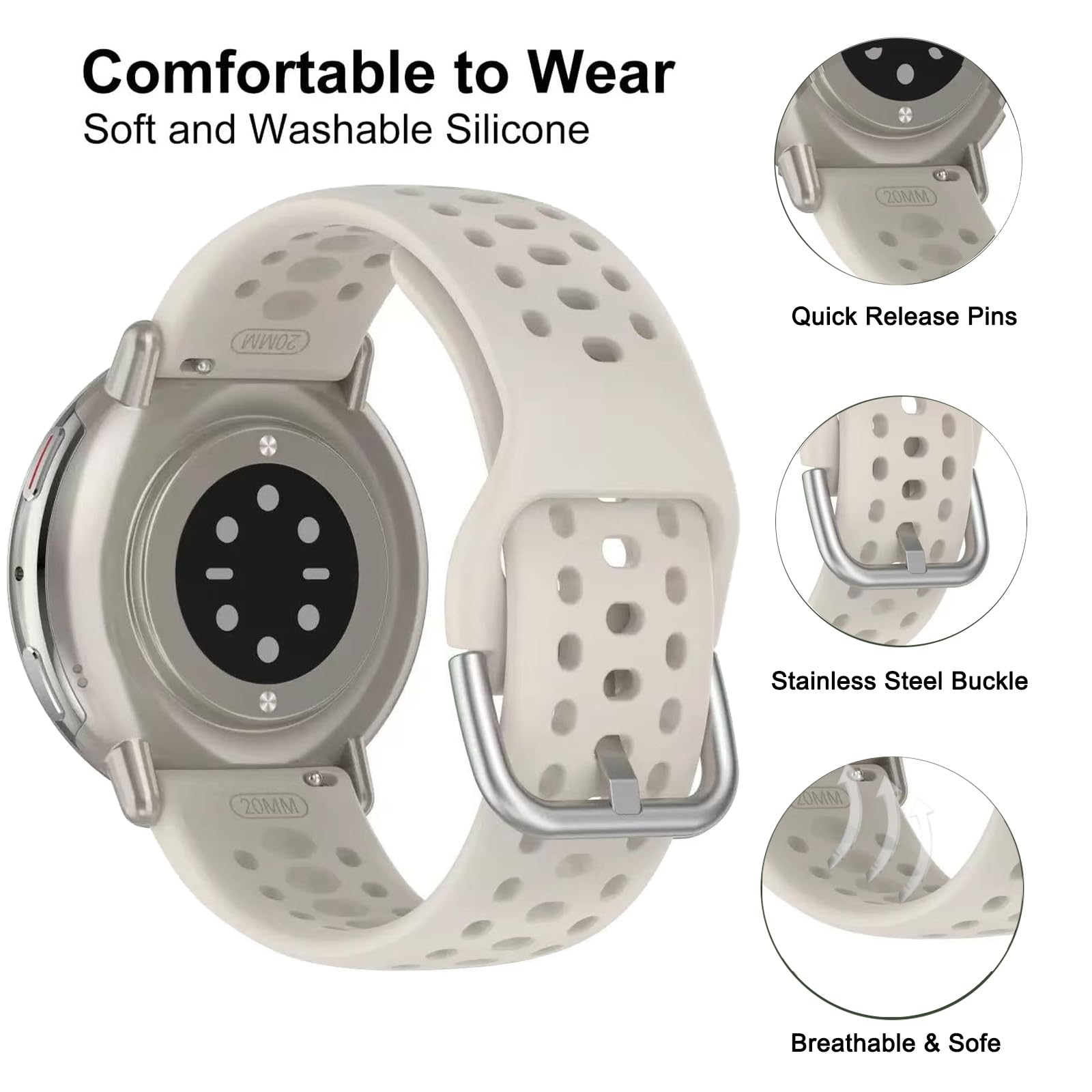 20mm Strap For Amazfit active  - Titan Smartwatch Accessories ulasan dan harga