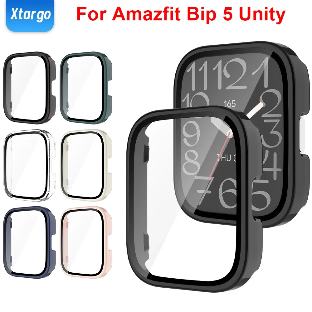 PC+Glass for Amazfit Bip 5 Uni - Smartwatch Icon ulasan dan harga