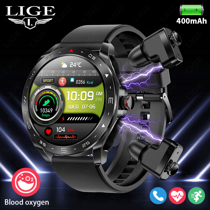 LIGE With Earbuds Bluetooth He - Smartwatch Headset ulasan dan harga